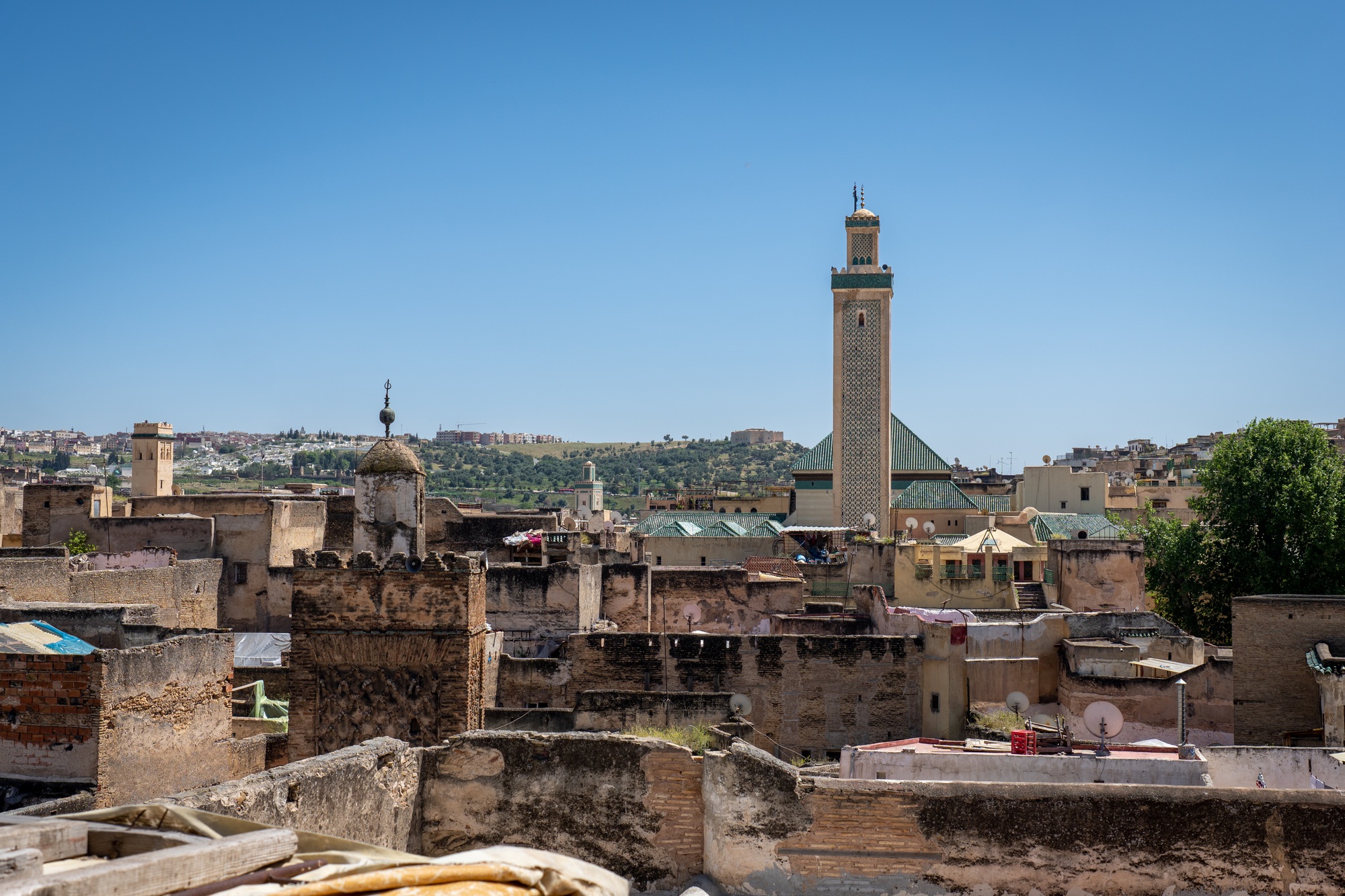 Aerial view of the city of Fez, Morocco