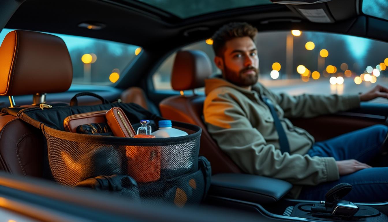 optimisez votre espace de rangement en voiture avec notre filet de rangement. idéal pour garder vos affaires bien organisées et à portée de main, même sur la route. voyagez sereinement avec un intérieur de véhicule toujours ordonné.