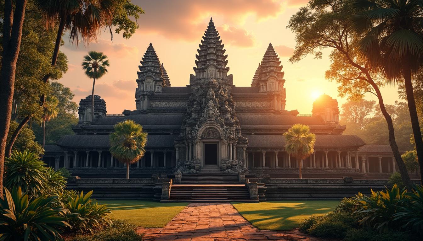 plongez au cœur d’angkor, ancienne capitale de l’empire khmer, et explorez ses temples majestueux, témoins d’un patrimoine architectural unique en asie du sud-est.