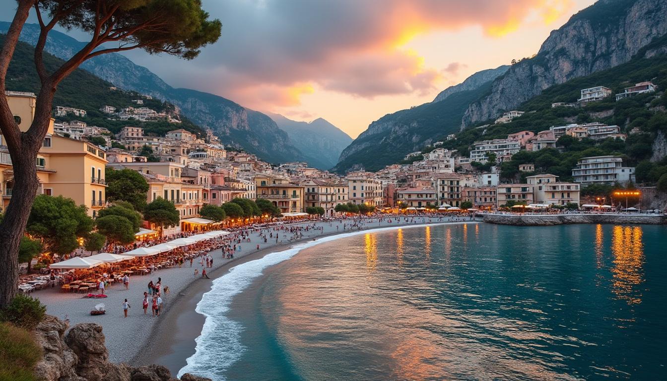 découvrez les plages idylliques de positano, joyau du sud de l'italie en europe. ce village pittoresque à flanc de falaise vous séduira par ses eaux turquoise, ses paysages époustouflants et son ambiance authentique. parfait pour une escapade inoubliable !