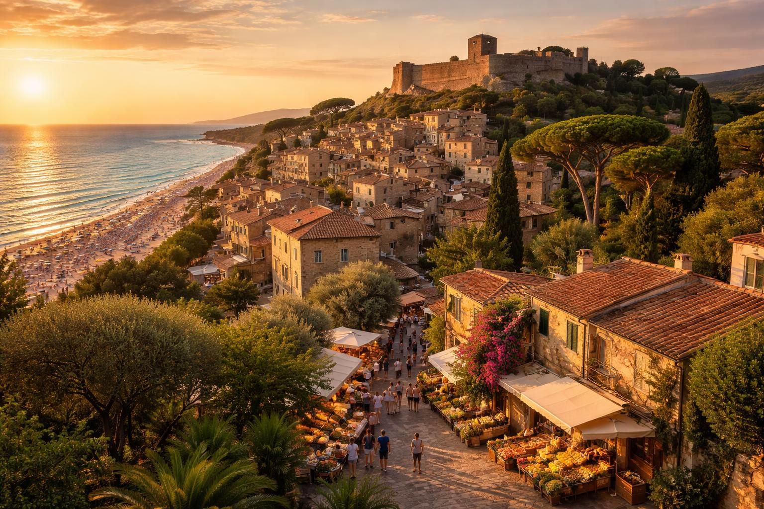 explorez castiglione della pescaia, un magnifique village toscan, et découvrez ses plages idylliques, son histoire riche et sa cuisine authentique. un trésor à ne pas manquer en toscane.