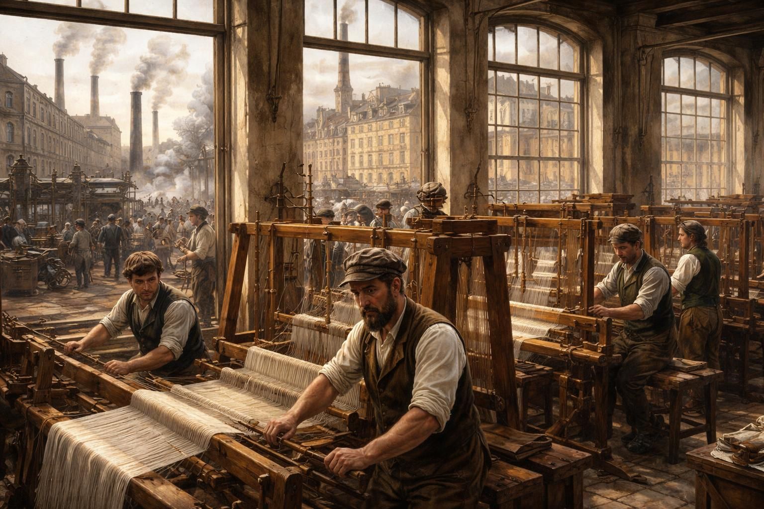 découvrez comment les canuts lyonnais ont surmonté les défis de la modernité et de l'industrialisation, préservant leur savoir-faire unique et leur héritage culturel face aux transformations économiques et technologiques.