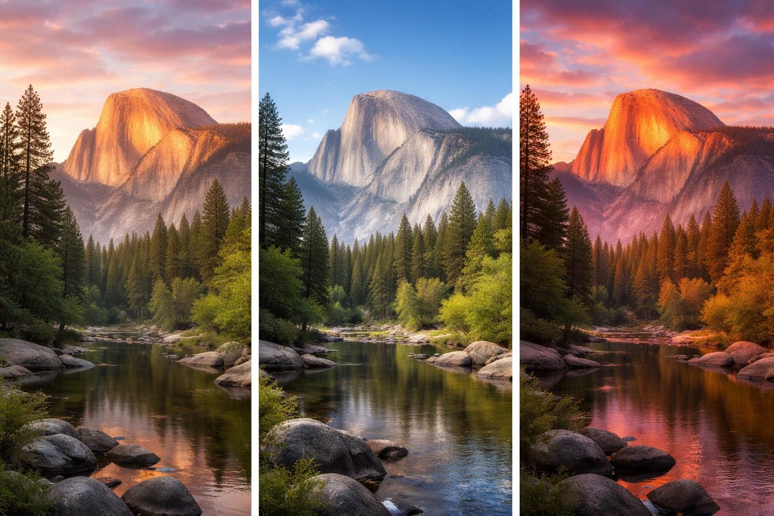découvrez les meilleurs moments de la journée pour admirer le half dome à yosemite park et profitez de vues spectaculaires au lever et coucher du soleil.