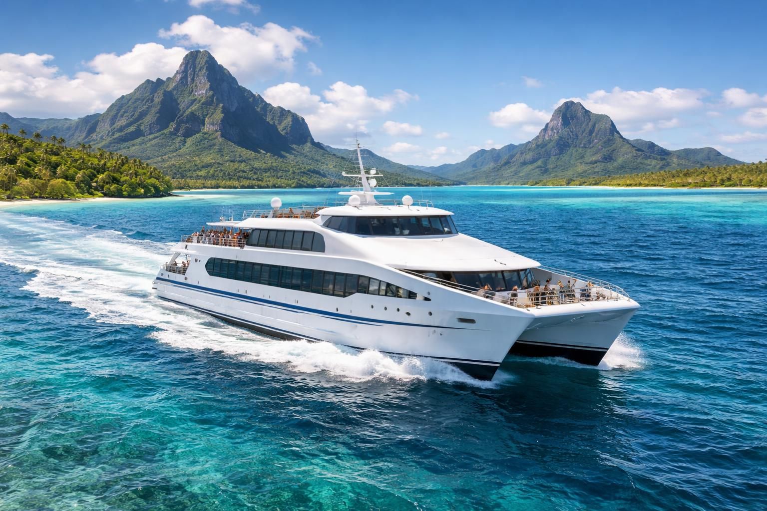 découvrez le ferry pour moorea à bora bora et laissez-vous émerveiller par des paysages à couper le souffle lors de cette traversée inoubliable entre deux îles paradisiaques.
