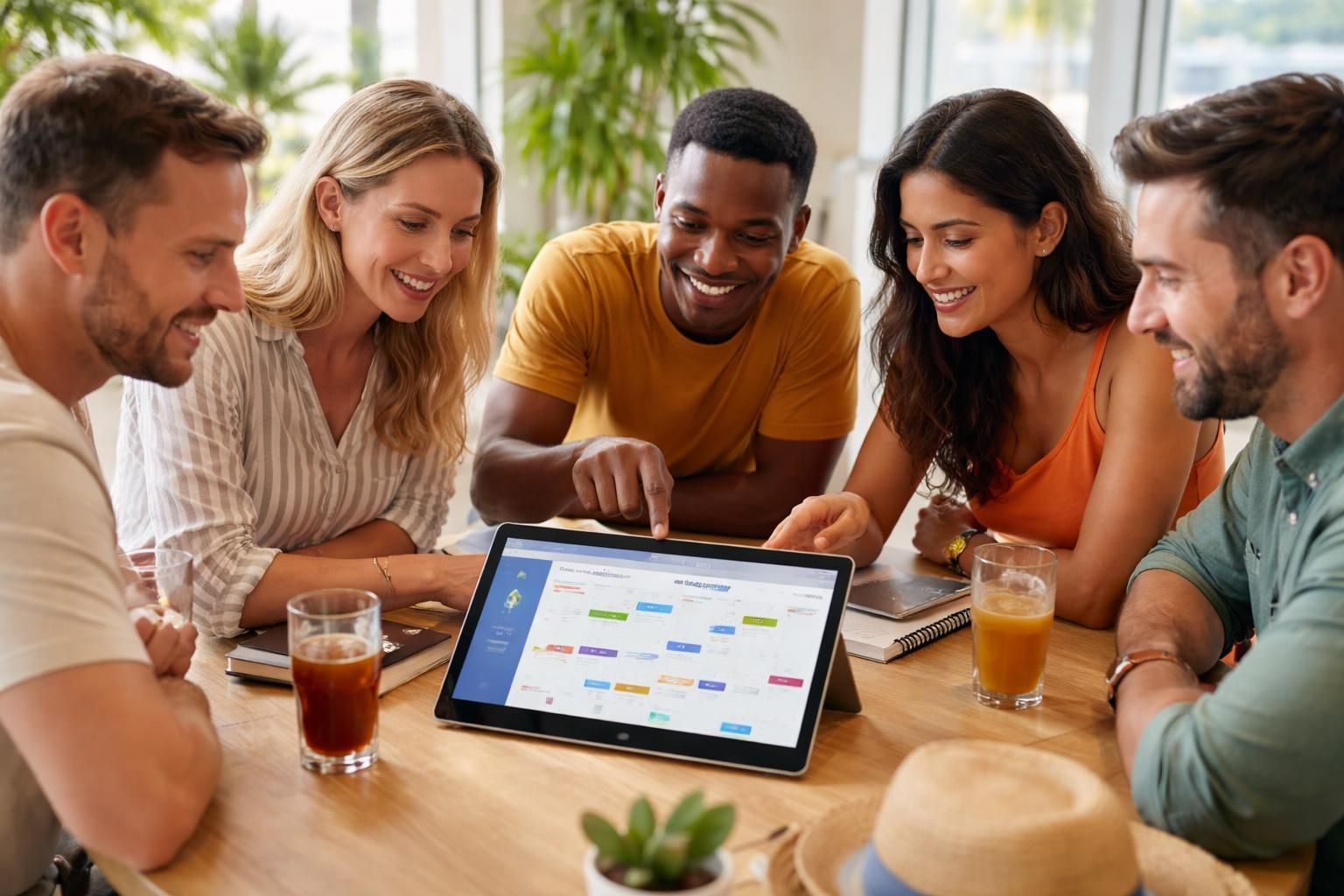 organisez facilement vos vacances en groupe grâce à un planning partagé optimisé pour tablette windows. coordonnez activités et disponibilités en toute simplicité.
