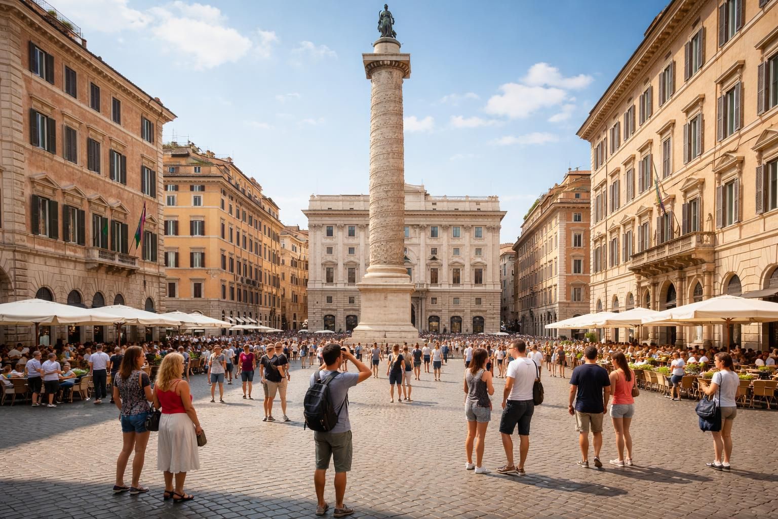 découvrez la piazza della colonna avec notre guide pratique : conseils, histoire et meilleures astuces pour profiter pleinement de cette place emblématique lors de votre visite.
