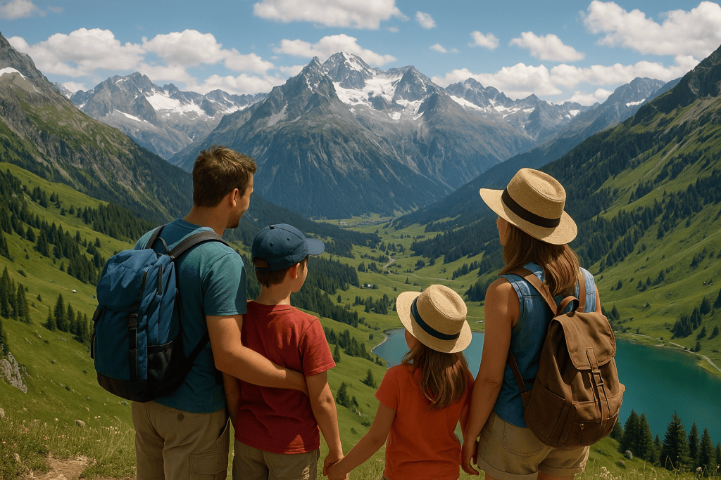 Voyage en famille dans les Alpes