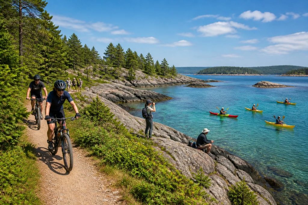 explorez les meilleures activités de plein air à l'île grande et profitez d'aventures en nature pour les amateurs de randonnée, vélo, kayak et observation de la faune.