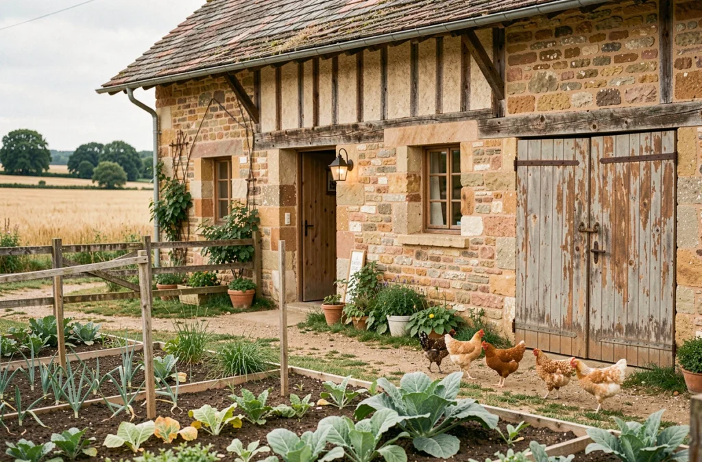 La Ferme des Foucault, une chambre d'hôtes en pierre de style ferme traditionnelle avec jardin potager et ambiance rurale authentique dans le Loiret